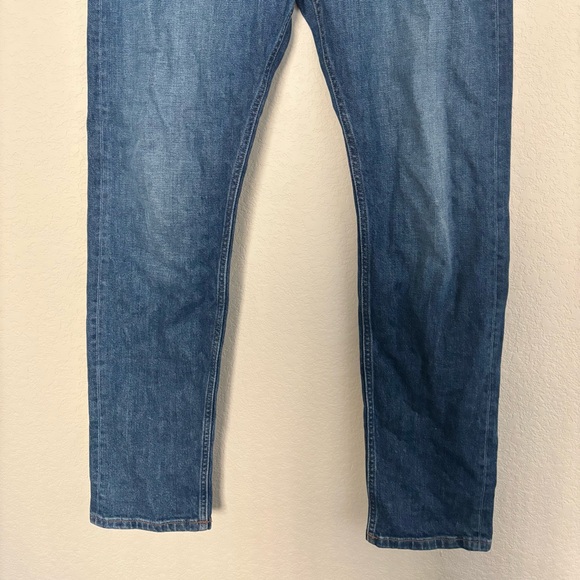 Everlane Selvedge Slim Fit Mens Jeans 33x32 Indigo Classic Straight Organic - Picture 3 of 11